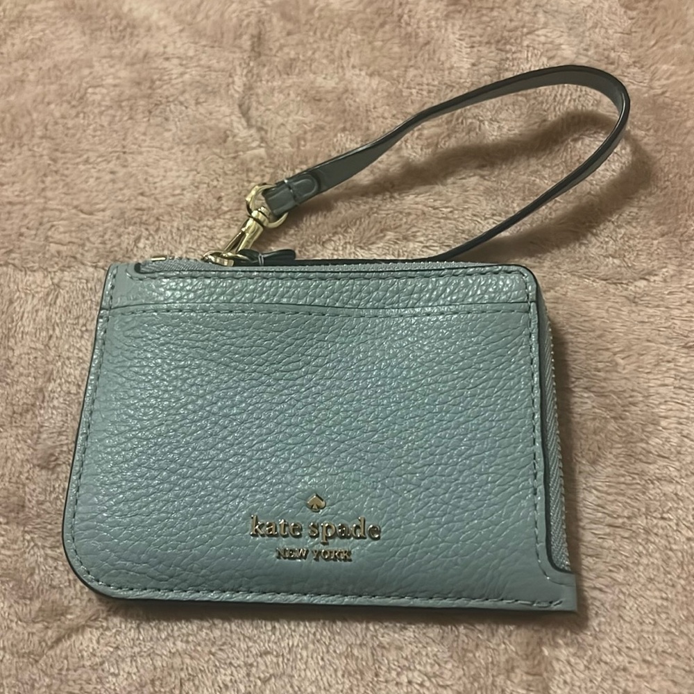 Kate Spade Leila Small Card Holder Wristlet Smokey Blue